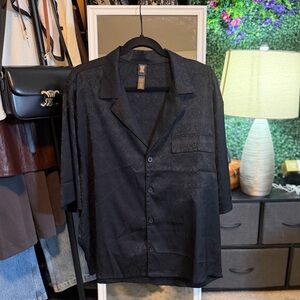 Savage X Fenty Black Jacquard Lingerie Top - M